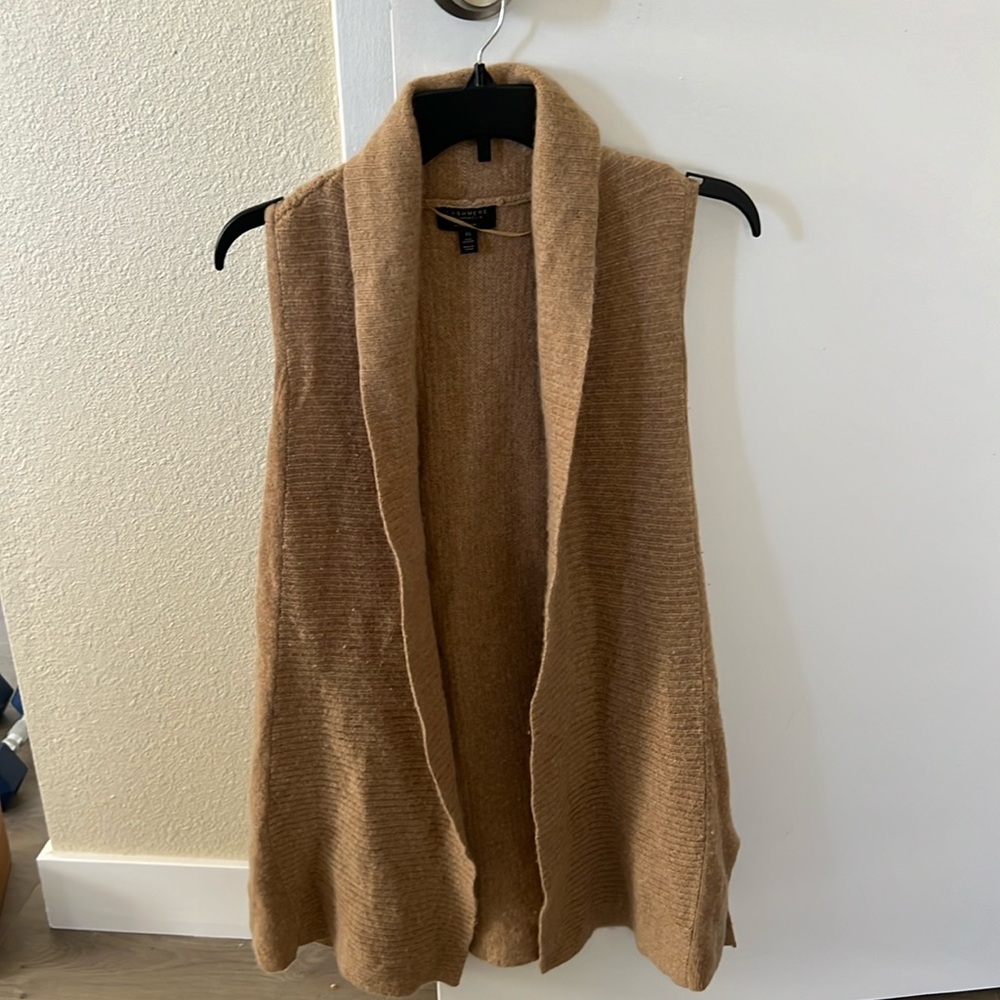 Brown charter club cashmere vest